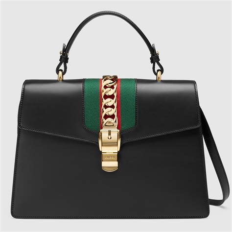 gucci sylvie handbag|Gucci sylvie top handle bag.